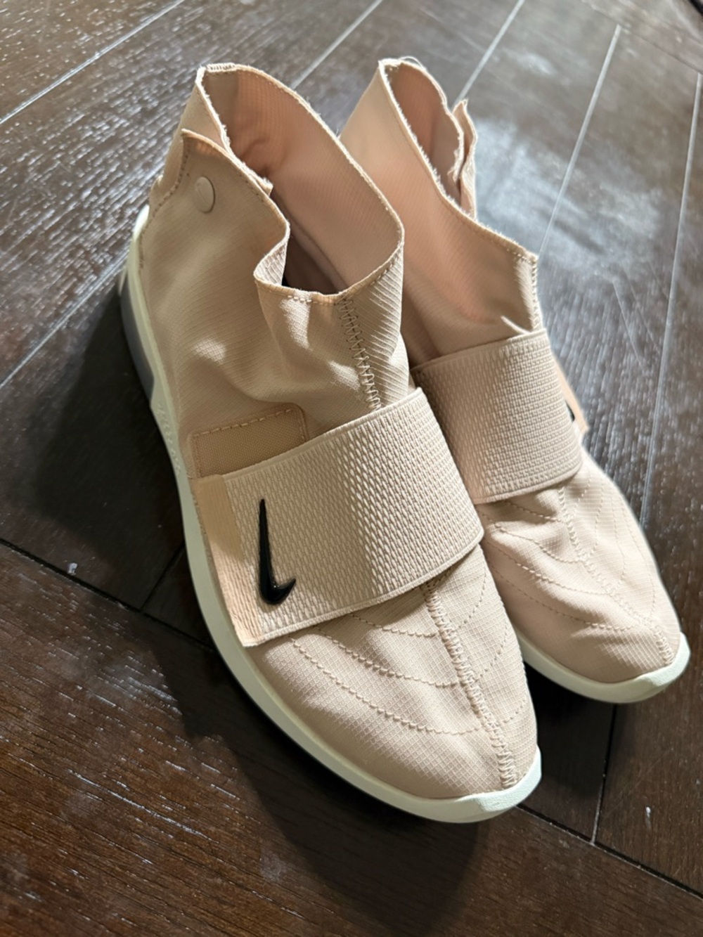 Fear of God Women’s Slip-On Sneakers in Light Pink with Black Accent